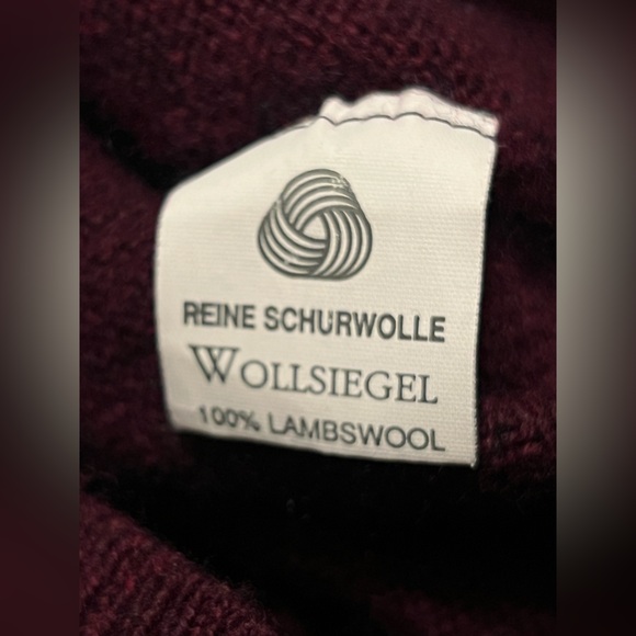 The Original Burlington 100% Lambswool Sweater Men’s Sz 50/ M Collared Burgundy - Picture 7 of 10